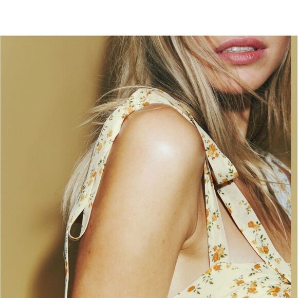 Reformation Avni Ruched Babydoll Minidress XL NWT $218 - Picture 5 of 10